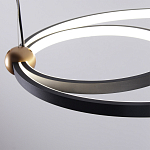 Люстра подвесная светодиодная черный металл Ring Horizontal варинант исполнения - 5 | Loft Concept в Новосибирске