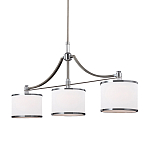Люстра линейная с 3-мя белыми цилиндрическими плафонами Feiss варинант исполнения - 1 | Loft Concept в Новосибирске