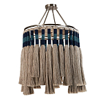 Люстра круглая плетеная с кисточками цвета серый дуб Boho Tassel Chandelier варинант исполнения - 2 | Loft Concept в Новосибирске