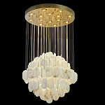Люстра с овальными подвесками из натурального камня Spatial Composition варинант исполнения - 6 | Loft Concept в Новосибирске
