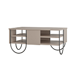 Стол журнальный прямоугольной формы с 2-мя полками бежево-серого цвета NORFOLK LIGHT MOCHA варинант исполнения - 1 | Loft Concept в Новосибирске