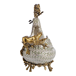 Чаша для фруктов из фарфора бронзовыми фигурками леопардов Eden Garden варинант исполнения - 4 | Loft Concept в Новосибирске