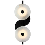 Бра со стеклянными плафонами-дисками Black and White Circles Wall Lamp варинант исполнения - 1 | Loft Concept в Новосибирске