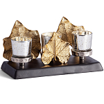 Подсвечник Cozy Light с декором кленовыми листьями варинант исполнения - 1 | Loft Concept в Новосибирске