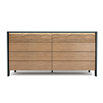 Комод 8 ящиков с подсветкой на рельефном фасаде Warm Industrial варинант исполнения - 4 | Loft Concept в Новосибирске