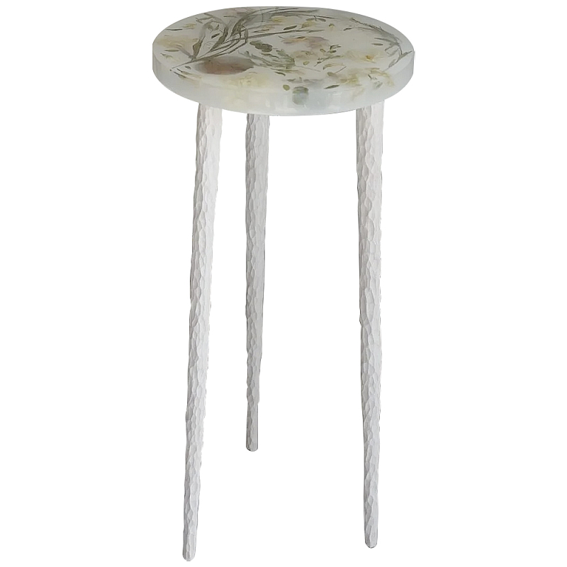 Круглый журнальный столик со столешницей из эпоксидной смолы Epoxy Resin Flowers Coffee Table Белый Черный Розовый Мульти Круглый журнальный столик со столешницей из эпоксидной смолы Epoxy Resin Flowers Coffee Table Белый Черный Розовый Мульти в Новосибирске | Loft Concept