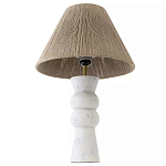 Настольная лампа с плетеным абажуром и белым мраморным основанием Simplicity and Nobility варинант исполнения - 2 | Loft Concept в Новосибирске