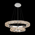 Люстра из 2-х колец с мозаичным хрустальным оформлением Sparks of Crystal варинант исполнения - 3 | Loft Concept в Новосибирске