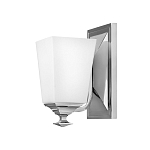 Бра с белым матовым плафоном на прямоугольном основании цвета хром Hinkley варинант исполнения - 1 | Loft Concept в Новосибирске