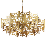 Люстра фигурная золотого цвета Corrugated Panels варинант исполнения - 1 | Loft Concept в Новосибирске