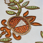 Обои с вышивкой ручной работы Fyodor Original colourway on linen варинант исполнения - 2 | Loft Concept в Новосибирске