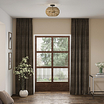 Потолочный светильник с плафоном из плетеного джута и черным каркасом Quoizel варинант исполнения - 7 | Loft Concept в Новосибирске