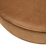 Кушетка круглая с обивкой из велюра коричневая Milky Brown Chair варинант исполнения - 7 | Loft Concept в Новосибирске