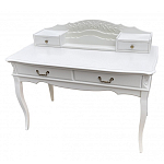 Стол-бюро белого цвета из массива бука с 4-мя ящиками White Provence варинант исполнения - 3 | Loft Concept в Новосибирске