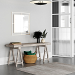 Настенное зеркало квадратной формы в металлической раме золотого цвета CORNER MIRROR GOLD варинант исполнения - 1 | Loft Concept в Новосибирске