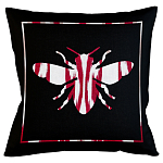 Подушка декоративная пчела с красным узором Ikat Pattern варинант исполнения - 1 | Loft Concept в Новосибирске