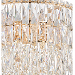 Люстра круглая с хрустальными подвесками на золотистом каркасе Roul Crystal Light варинант исполнения - 2 | Loft Concept в Новосибирске