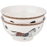 Сервиз обеденный из фарфора с изображением лошадей на 6 персон 23 предмета Porcelain Horse Set  варинант исполнения - 2 | Loft Concept в Новосибирске