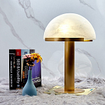 Настольная лампа c абажуром в форме купола из натурального камня  Heavenly Harmony варинант исполнения - 2 | Loft Concept в Новосибирске