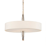 Люстра круглая с белым тканевым абажуром  White Light Diffuser варинант исполнения - 3 | Loft Concept в Новосибирске