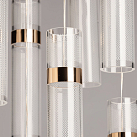 Люстра каскадная с прозрачными цилиндрическими плафонами Jenae Glass Tube Lighting варинант исполнения - 4 | Loft Concept в Новосибирске