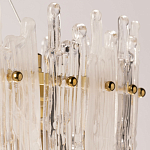 Люстра круглая с прозрачными стержнями разной длины Textured Glass Chandelier варинант исполнения - 9 | Loft Concept в Новосибирске