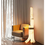 Торшер геометрический с тремя мраморными плафонами Marble Tripod варинант исполнения - 5 | Loft Concept в Новосибирске