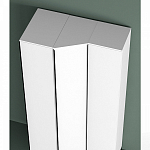 Шкаф-пенал белый с зеркальной дверцей Strict Lines варинант исполнения - 4 | Loft Concept в Новосибирске