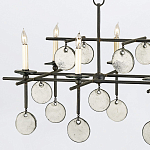 Люстра подвесная с 8-ю лампами и стеклянными круглыми подвесками Currey & Company варинант исполнения - 7 | Loft Concept в Новосибирске