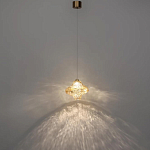 Подвесной светильник с плафоном из фактурного светло-янтарного стекла Light Ensemble варинант исполнения - 4 | Loft Concept в Новосибирске