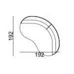 Двухместный диван Calypso варинант исполнения - 5 | Loft Concept в Новосибирске