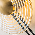 Бра с янтарным стеклянным диском и золотистыми акцентами Savio Glass Disc варинант исполнения - 6 | Loft Concept в Новосибирске