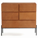 Комод с геометрическим рисунком на ящиках Anders Dark Wood варинант исполнения - 2 | Loft Concept в Новосибирске