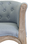 Кресло низкое в стиле прованс Louis French Armchair light blue flax варинант исполнения - 4 | Loft Concept в Новосибирске