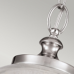 Подвесной светильник с прозрачным стеклянным плафоном в форме шара в современном стиле на цепи Feiss варинант исполнения - 4 | Loft Concept в Новосибирске