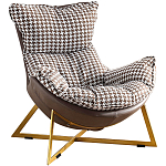 Кресло с принтом "гусиная лапка" PIED DE POULE Armchair варинант исполнения - 1 | Loft Concept в Новосибирске