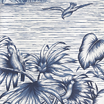Обои ручная роспись Le Brésil Mer Bleue варинант исполнения - 2 | Loft Concept в Новосибирске