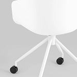 Офисное кресло из пластика с мягким сиденьем Eggshell Grey варинант исполнения - 8 | Loft Concept в Новосибирске