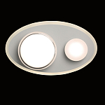 Бра овальной формы белого цвета с 2-мя лампами Lunar Pebbles варинант исполнения - 4 | Loft Concept в Новосибирске