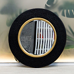 Зеркало в черной фактурной раме с золотым кантом Summon the Light варинант исполнения - 8 | Loft Concept в Новосибирске