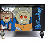 Кресло "Умный Умник" Rick and Morty graffiti chair натуральная кожа  варинант исполнения - 6 | Loft Concept в Новосибирске