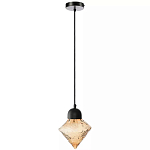 Подвесной светильник с янтарным рельефным плафоном Lamp with Frozen Glass Effect варинант исполнения - 1 | Loft Concept в Новосибирске