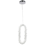 Подвесной светильник овальной формы с декором кристаллы Gilbertine Oval Crystals Hanging Lamp варинант исполнения - 2 | Loft Concept в Новосибирске