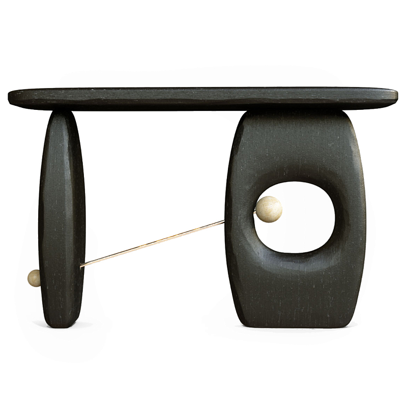 Консоль Lusitania Латунь Черный матовый в Новосибирске | Loft Concept 