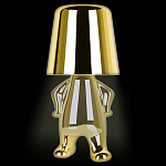 Настольная лампа фигурная золотого цвета с гладким абажуром Высота 19 см Sophia варинант исполнения - 1 | Loft Concept в Новосибирске