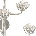 Бра серебряное в виде растения Silver Flower Glade варинант исполнения - 1 | Loft Concept в Новосибирске