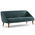 Трехместный диван с обивкой из велюра Belanger Sofa варинант исполнения - 2 | Loft Concept в Новосибирске