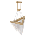 Люстра золотого цвета в форме галочки с каскадом длинных прозрачных трубок Eurofase варинант исполнения - 5 | Loft Concept в Новосибирске