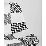 Пластиковый стул на ножках из массива бука Eames Черно-Белый Пэчворк варинант исполнения - 2 | Loft Concept в Новосибирске