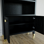 Книжный Стеллаж Elsa Dreams Black с задней стенкой варинант исполнения - 3 | Loft Concept в Новосибирске